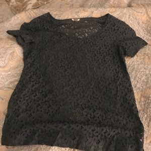 Fossil Navy blue lace top